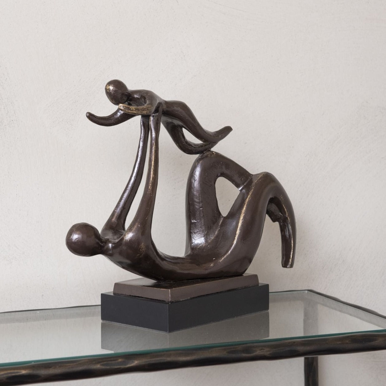 Libra Calm Neutral Collection - Iconic Bronzed Aluminium Parent And Baby Sculpture