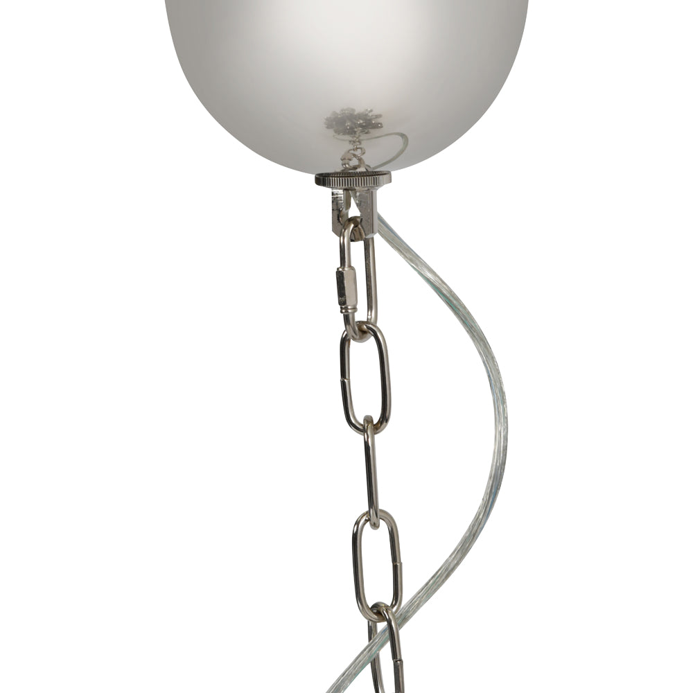 Libra Midnight Mayfair Collection - Niagara Silver Chain 12 Light Pendant Lamp Medium