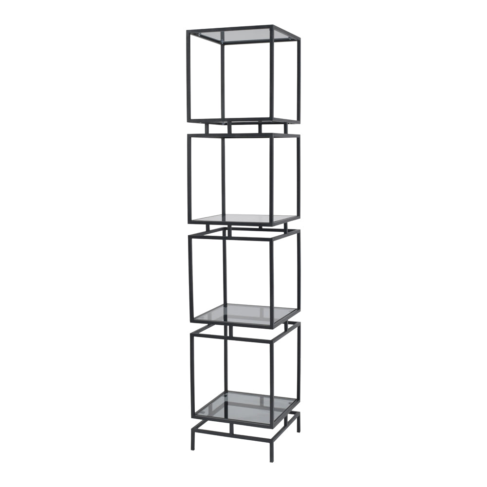 Libra Urban Botanic Collection - Abington Black Frame and Tinted Glass Display Unit