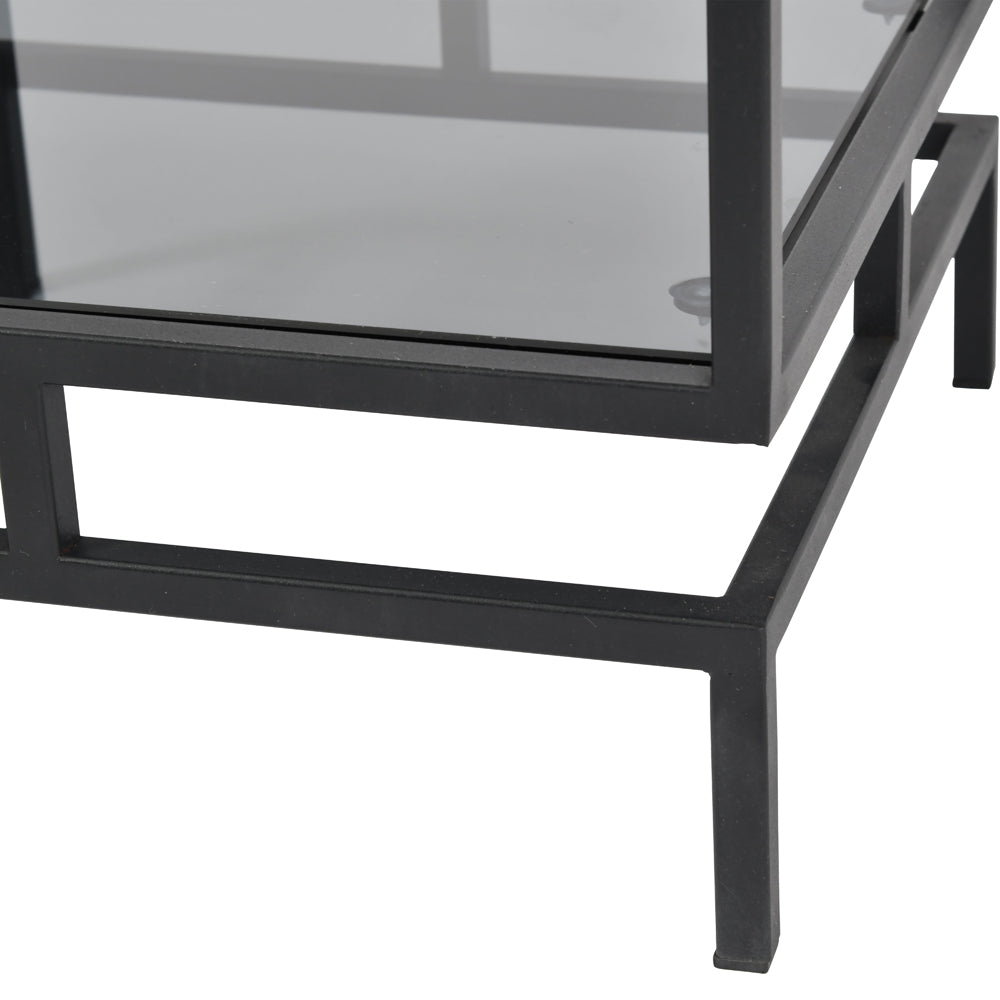 Libra Urban Botanic Collection - Abington Black Frame and Tinted Glass Display Unit