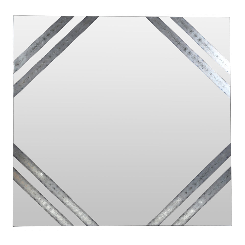 Libra Luxurious Glamour Collection - Lexington Antiqued Square Wall Mirror