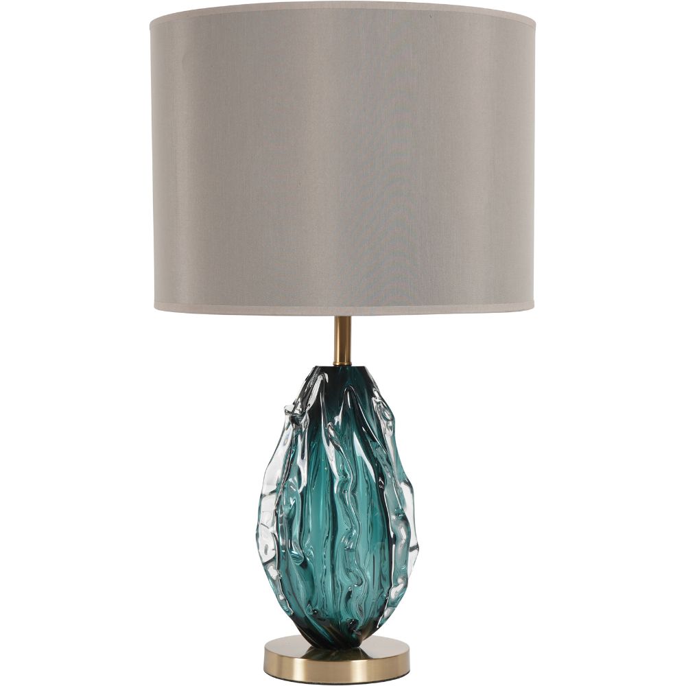 Libra Heydon Green Glass Table Lamp Base (Base Only)