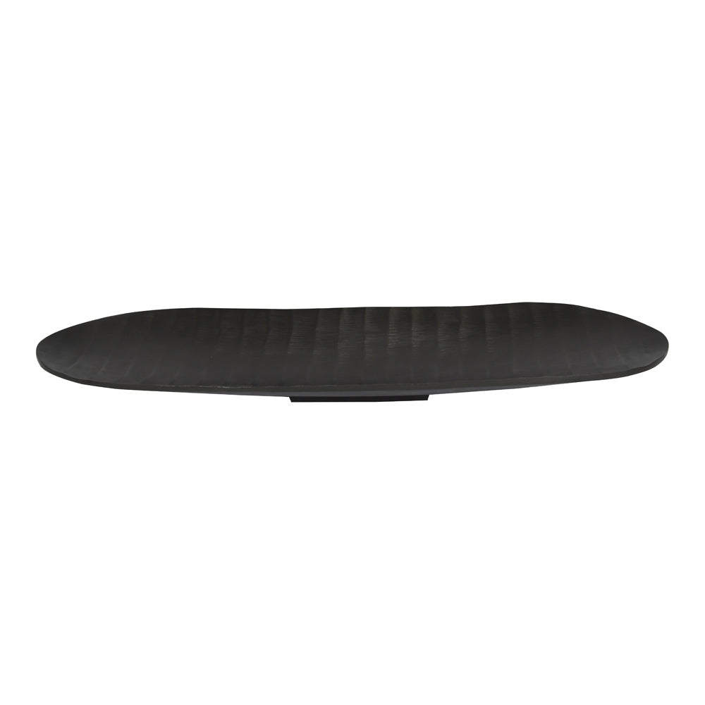 Libra Urban Botanic Collection - Iconic Ripples Graphite Aluminium Elliptical Platter Large