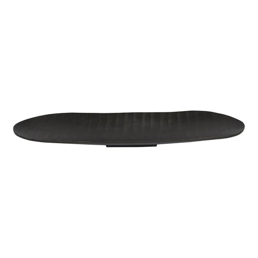 Libra Urban Botanic Collection - Iconic Ripples Graphite Aluminium Elliptical Platter Large