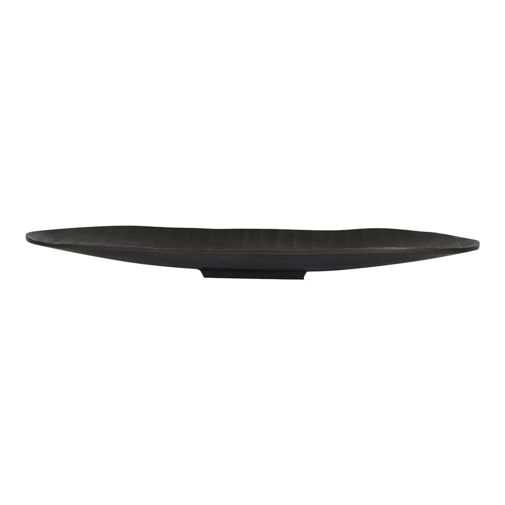 Libra Urban Botanic Collection - Iconic Ripples Graphite Aluminium Elliptical Platter Large