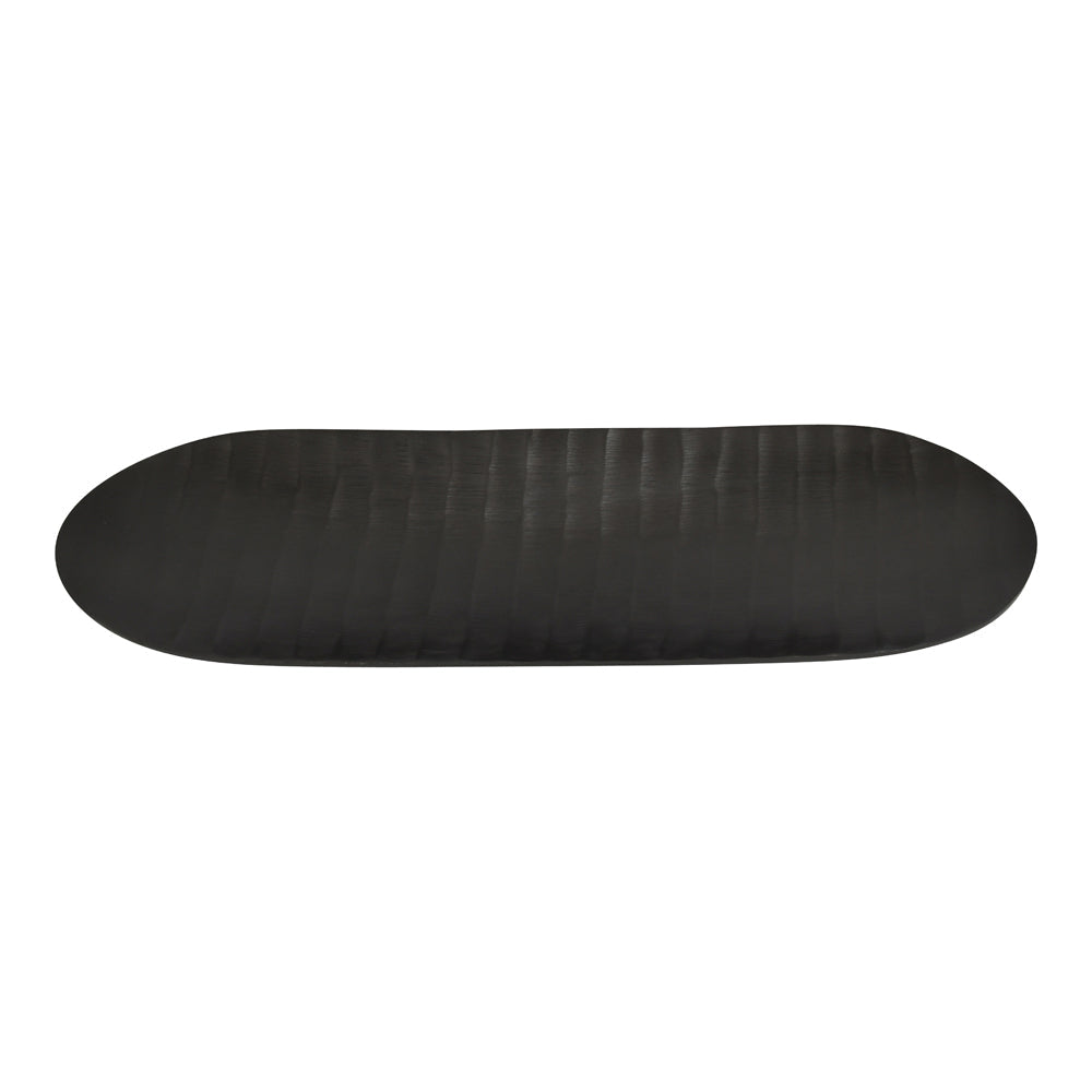 Libra Urban Botanic Collection - Iconic Ripples Graphite Aluminium Elliptical Platter Large