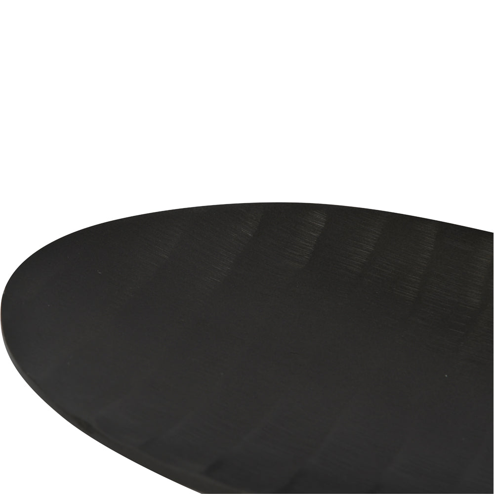 Libra Urban Botanic Collection - Iconic Ripples Graphite Aluminium Elliptical Platter Large