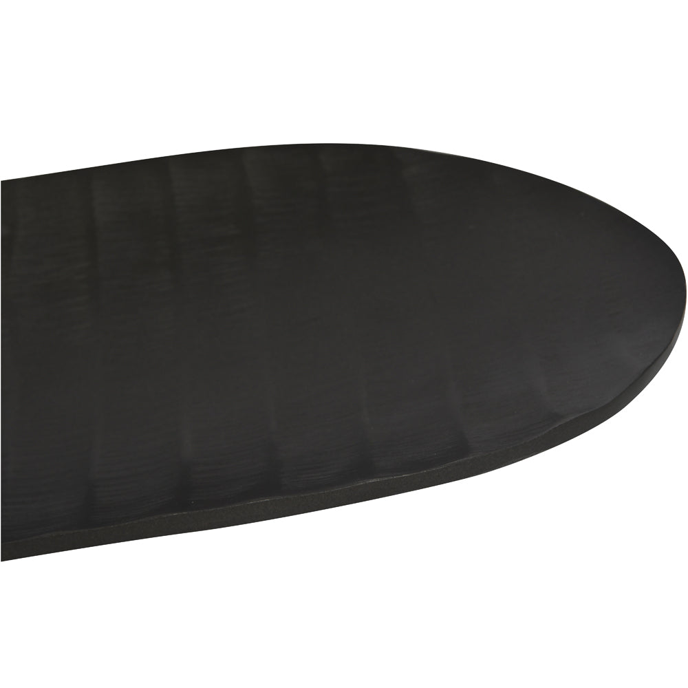 Libra Urban Botanic Collection - Iconic Ripples Graphite Aluminium Elliptical Platter Large