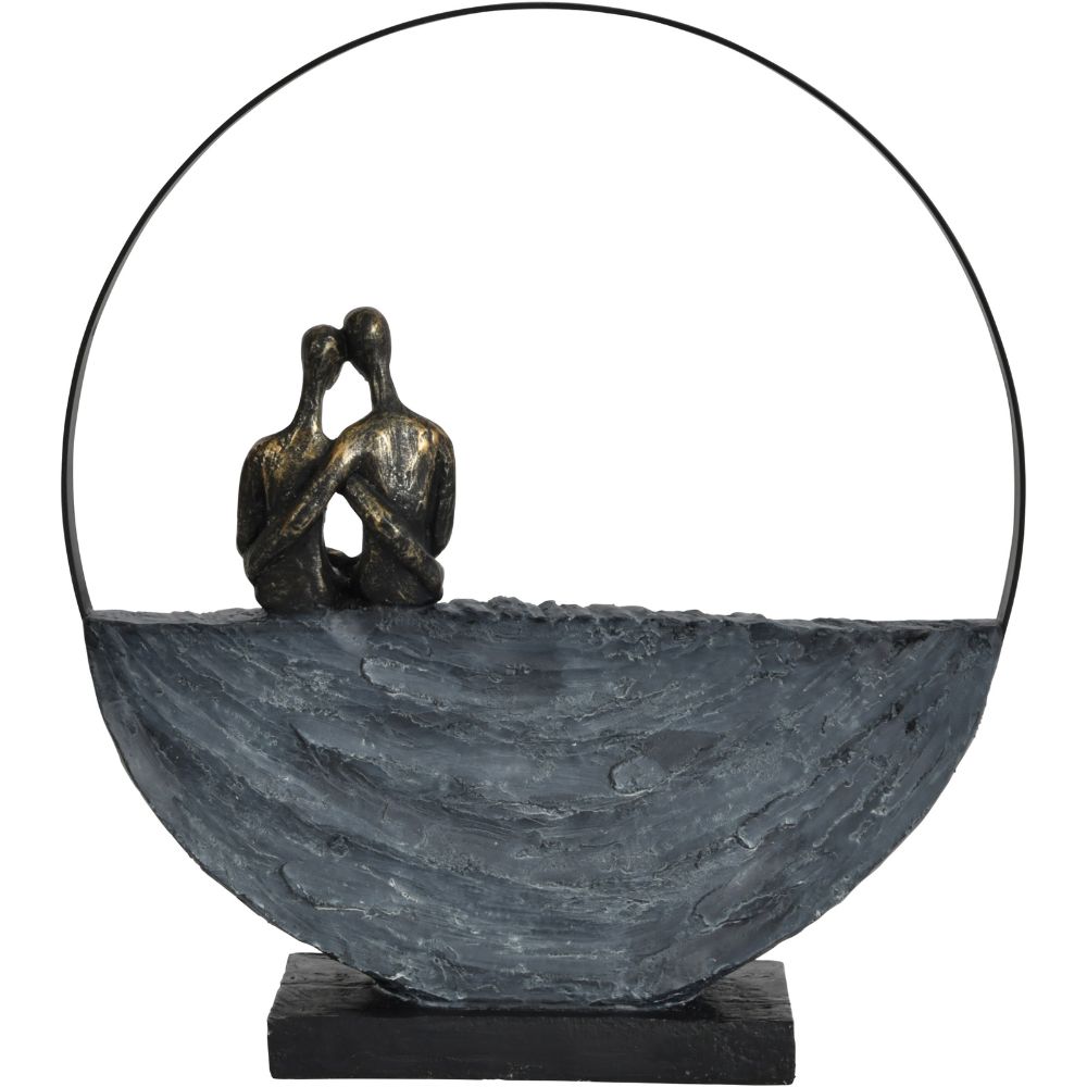 Libra Couple Encircled Sculpture