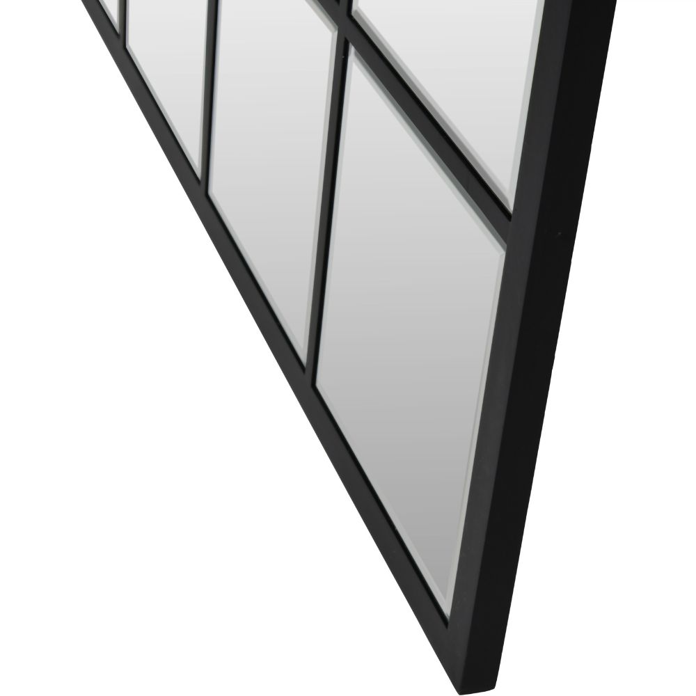 Libra Blakely Square Mirror in Black