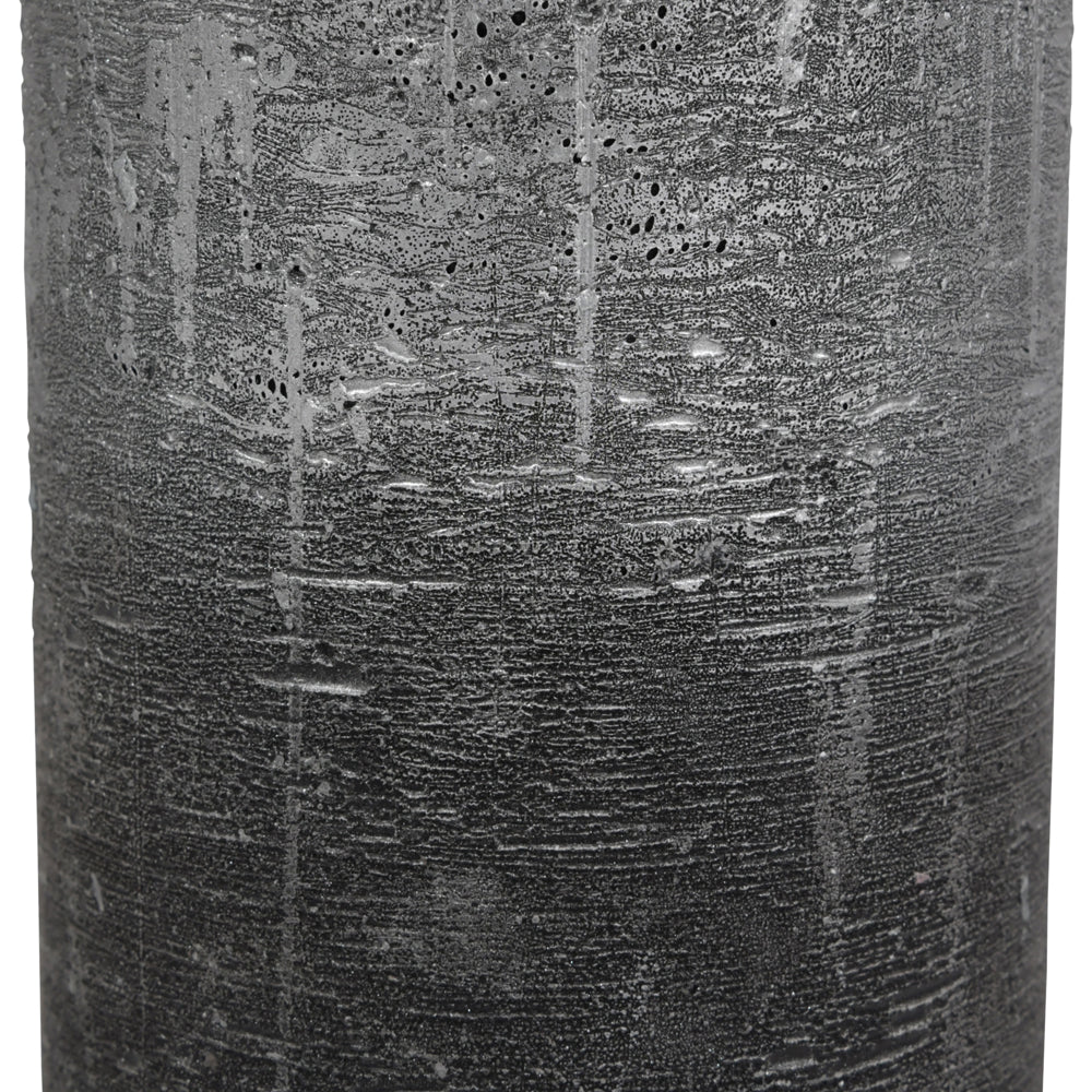 Libra Midnight Mayfair Collection - Black And Silver Ombre Pillar Candle 10X20 cm