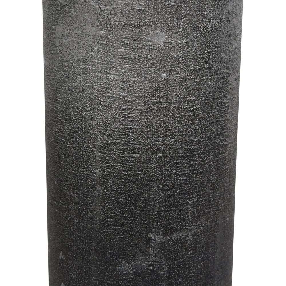 Libra Midnight Mayfair Collection - Black And Silver Ombre Pillar Candle 7X19 cm