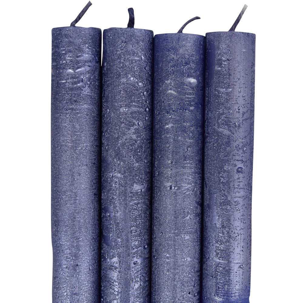 Libra Urban Botanic Collection - Set Of 4 Blue And Purple Ombre Dinner Candles