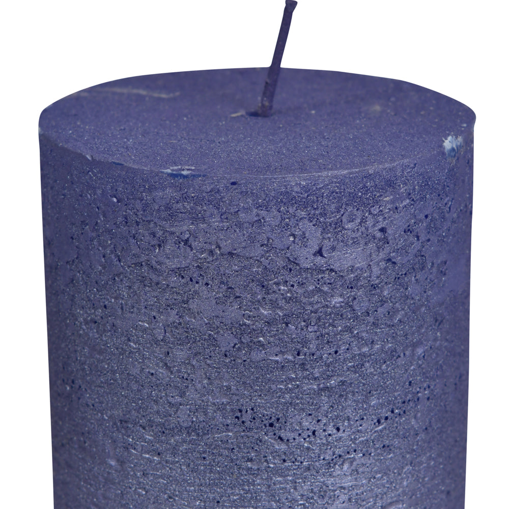 Libra Urban Botanic Collection - Blue And Purple Ombre Pillar Candle 7 X 19 cm