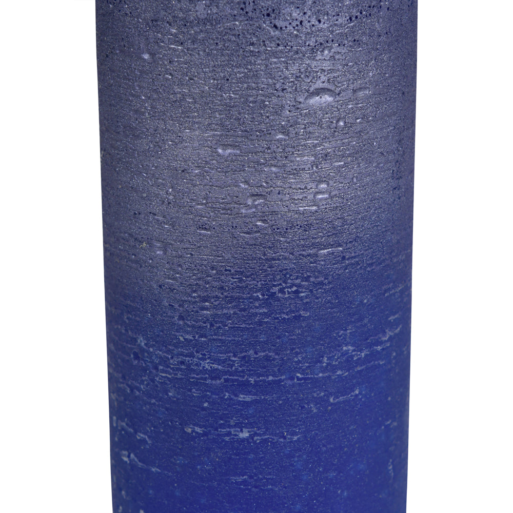 Libra Urban Botanic Collection - Blue And Purple Ombre Pillar Candle 7 X 19 cm