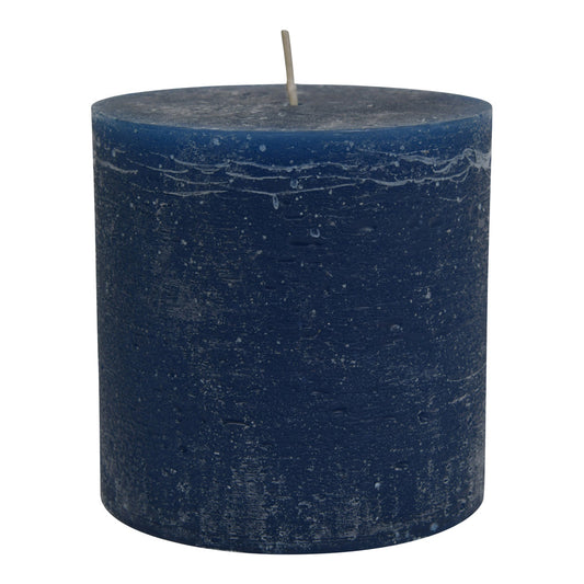 Libra Calm Neutral Collection - Ocean Blue Rustica Pillar Candle 10 X 10 cm