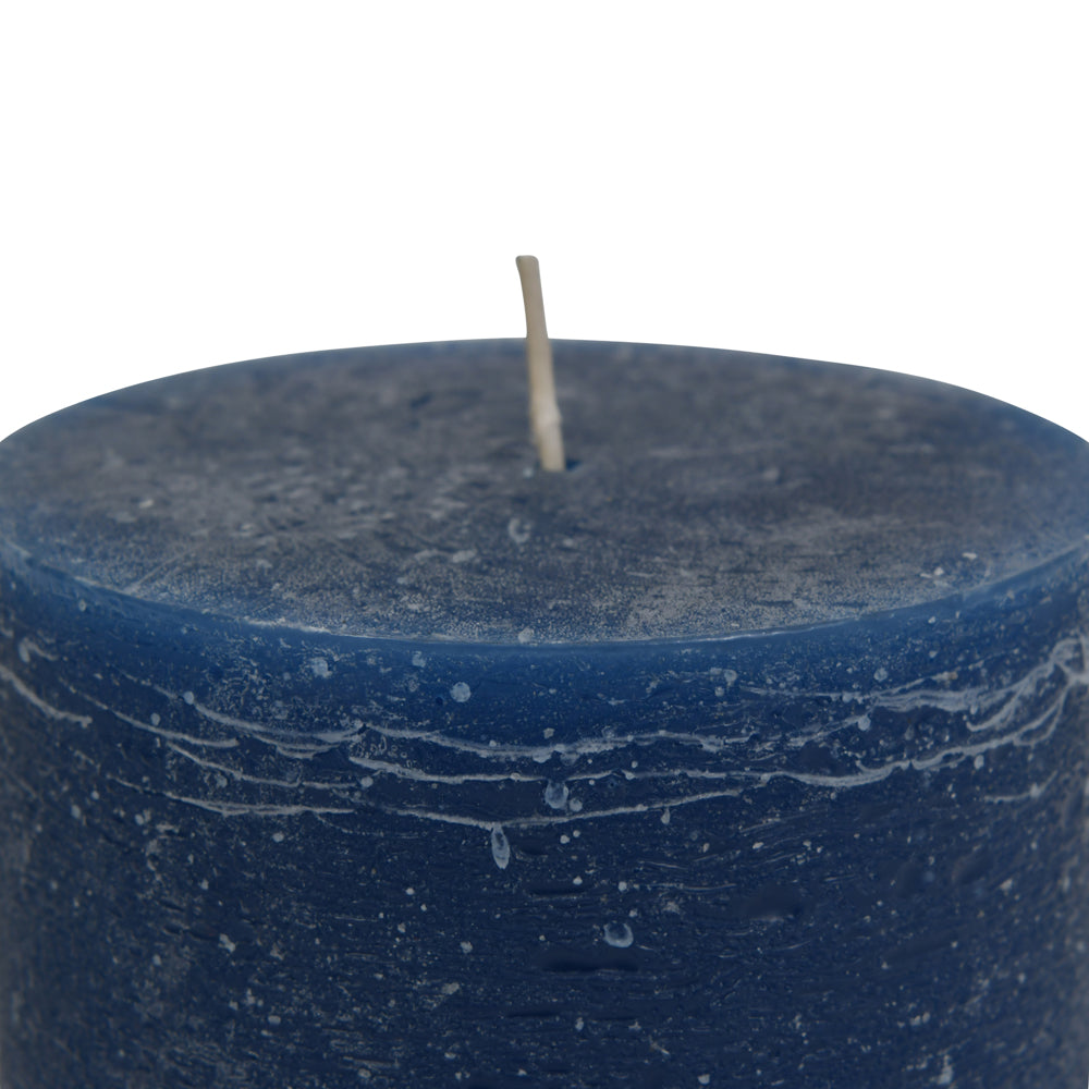 Libra Calm Neutral Collection - Ocean Blue Rustica Pillar Candle 10 X 10 cm