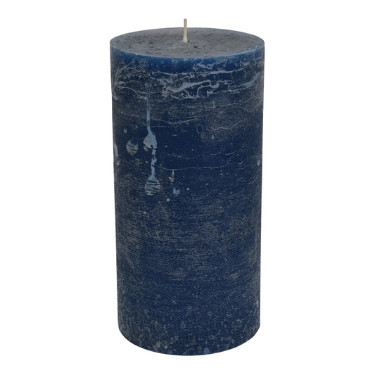 Libra Calm Neutral Collection - Ocean Blue Rustica Pillar Candle 10 X 20 cm