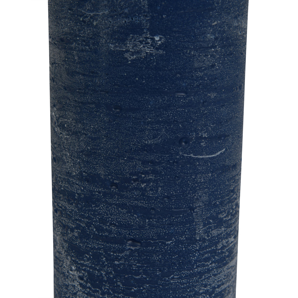 Libra Calm Neutral Collection - Ocean Blue Rustica Pillar Candle 10 X 20 cm