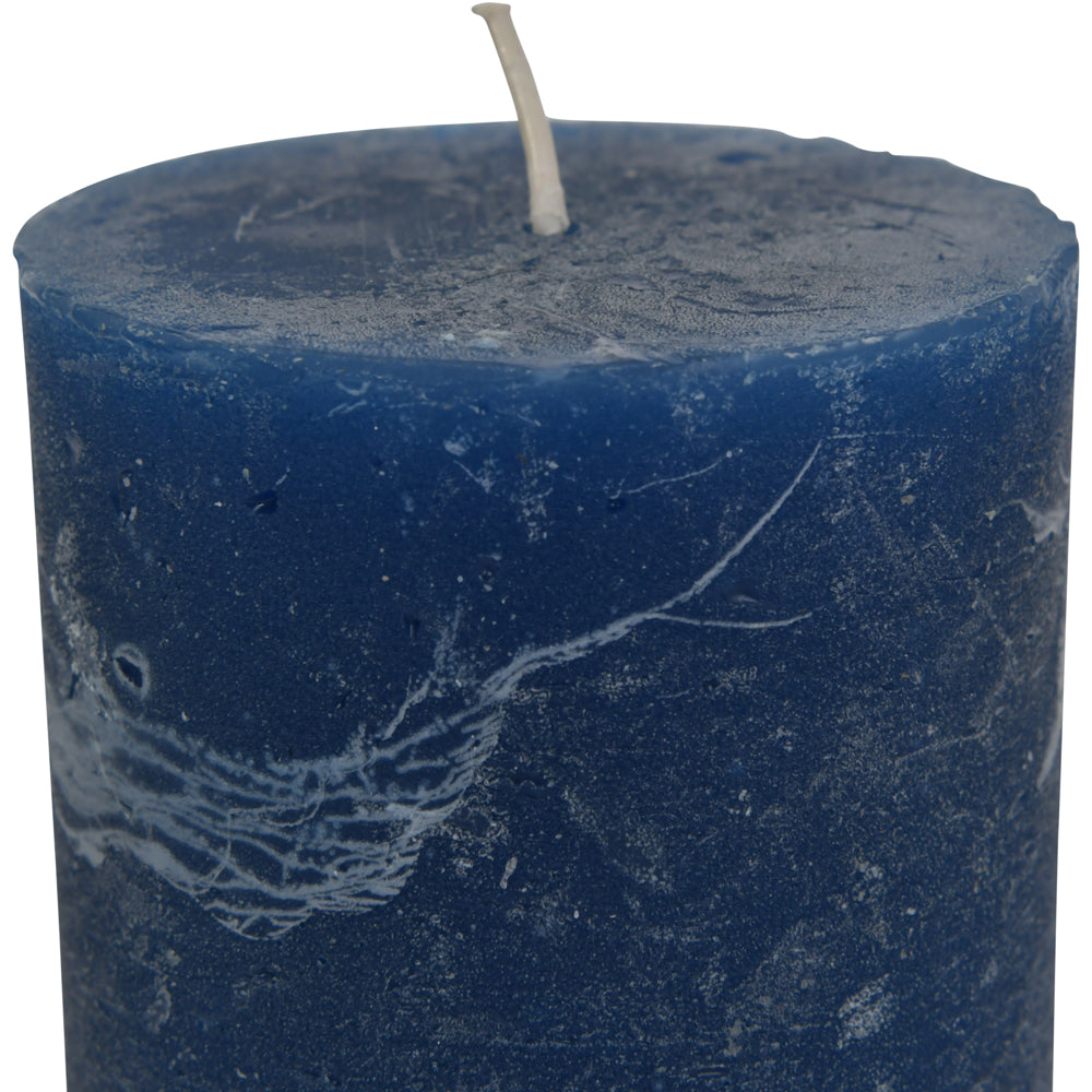 Libra Calm Neutral Collection - Ocean Blue Rustica Pillar Candle 7 X 12 cm