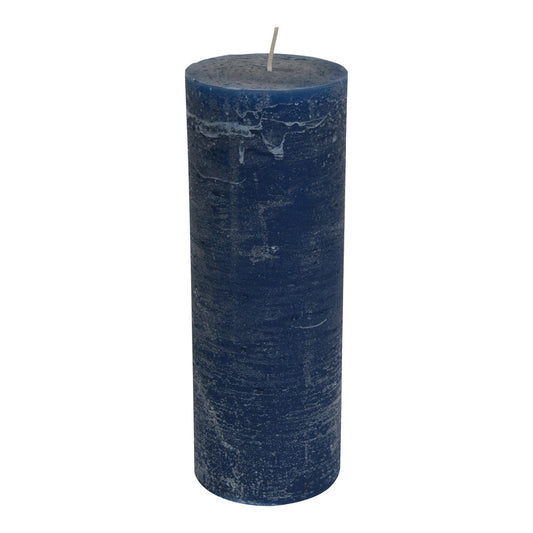 Libra Calm Neutral Collection - Ocean Blue Rustica Pillar Candle 7 X 19 cm