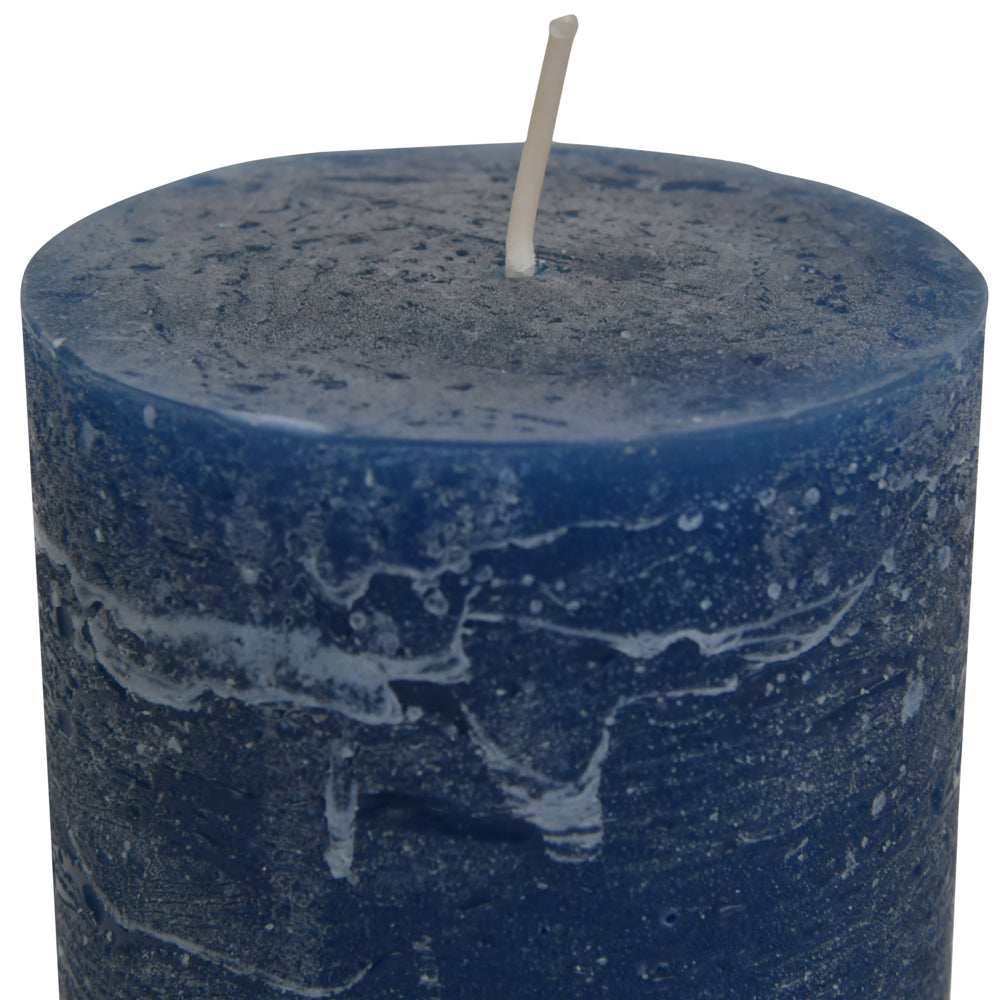 Libra Calm Neutral Collection - Ocean Blue Rustica Pillar Candle 7 X 19 cm