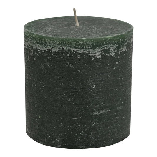 Libra Urban Botanic Collection - Forest Green Rustica Pillar Candle 10 X 10 cm