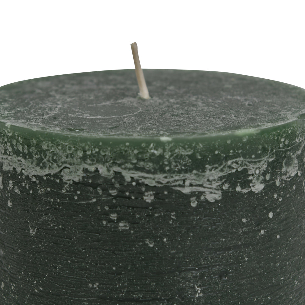 Libra Urban Botanic Collection - Forest Green Rustica Pillar Candle 10 X 10 cm