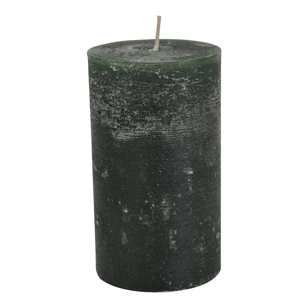 Libra Urban Botanic Collection - Forest Green Rustica Pillar Candle 7 X 12 cm