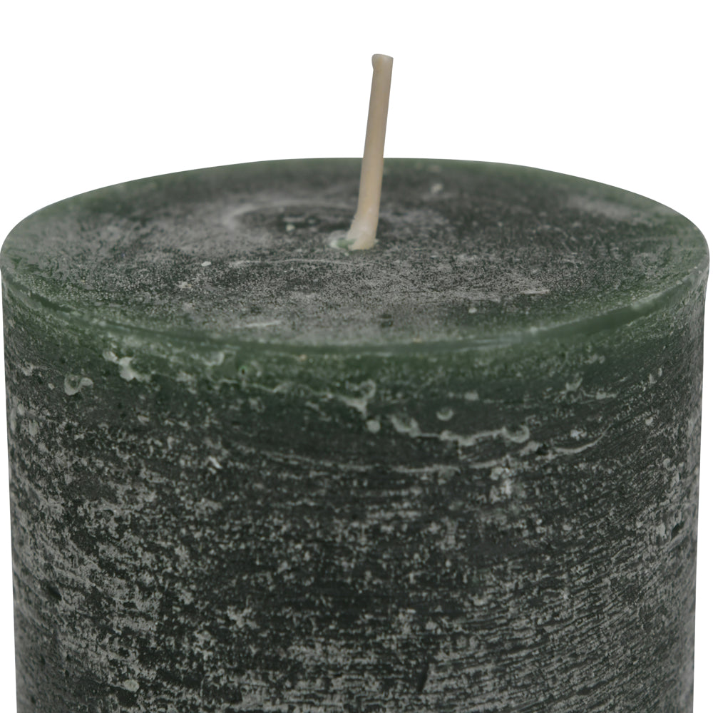 Libra Urban Botanic Collection - Forest Green Rustica Pillar Candle 7 X 12 cm