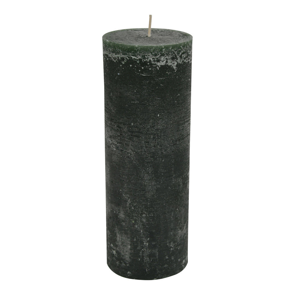 Libra Urban Botanic Collection - Forest Green Rustica Pillar Candle 7 X 19 cm