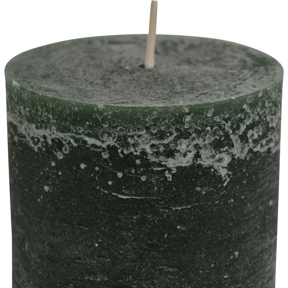 Libra Urban Botanic Collection - Forest Green Rustica Pillar Candle 7 X 19 cm