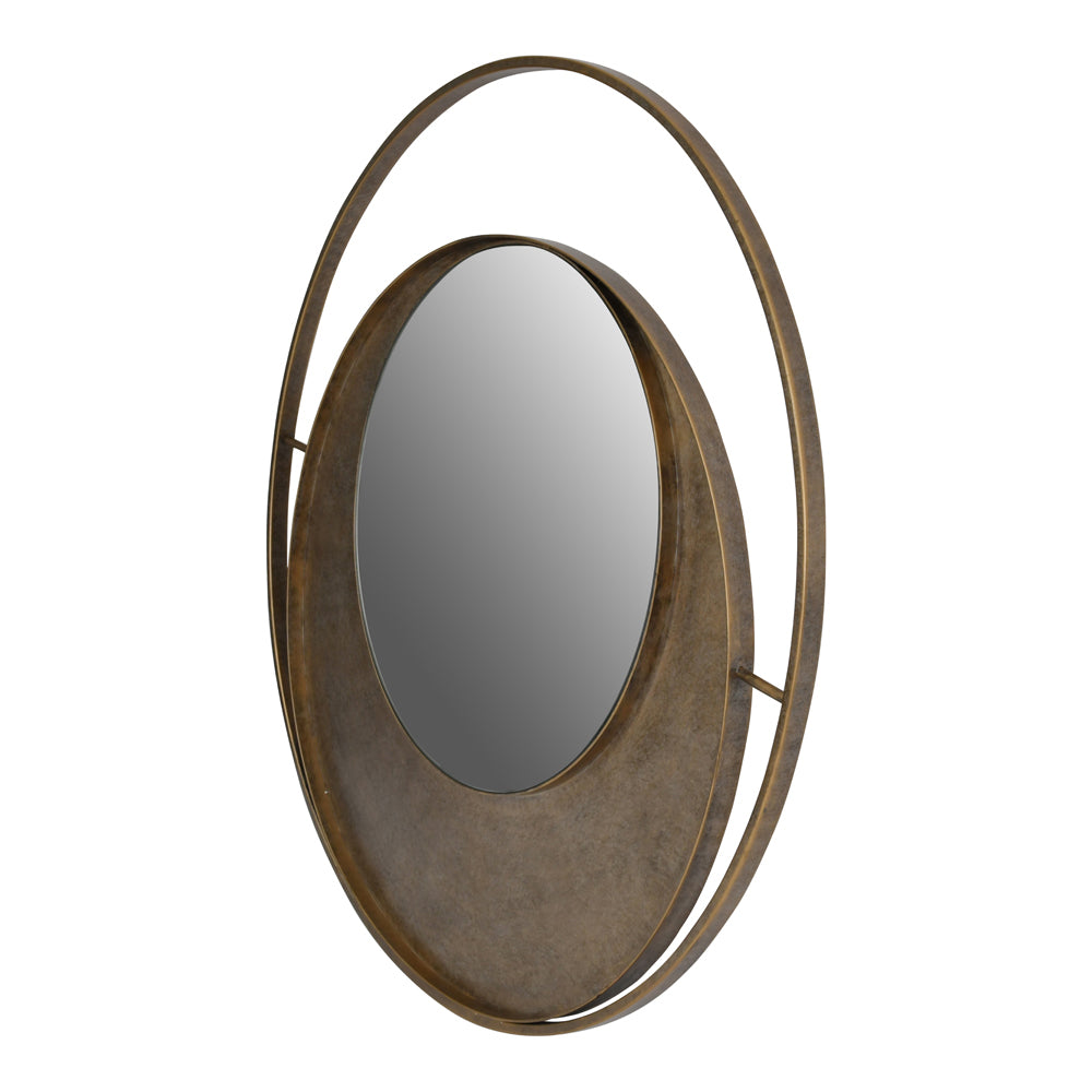 Libra Luxurious Glamour Collection - Concentric Circles Iron Mirror Aged Gold