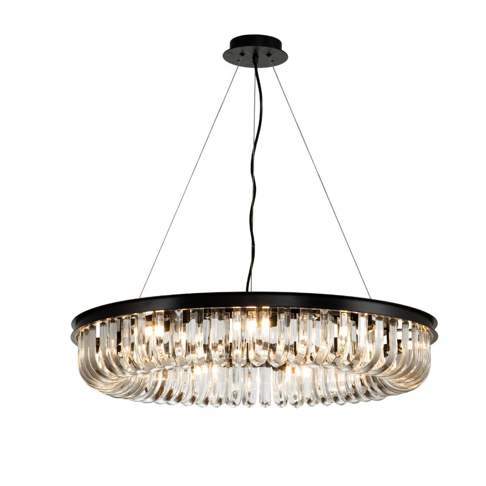 Libra Cowdray Glass Droplet Circular Pendant Chandelier