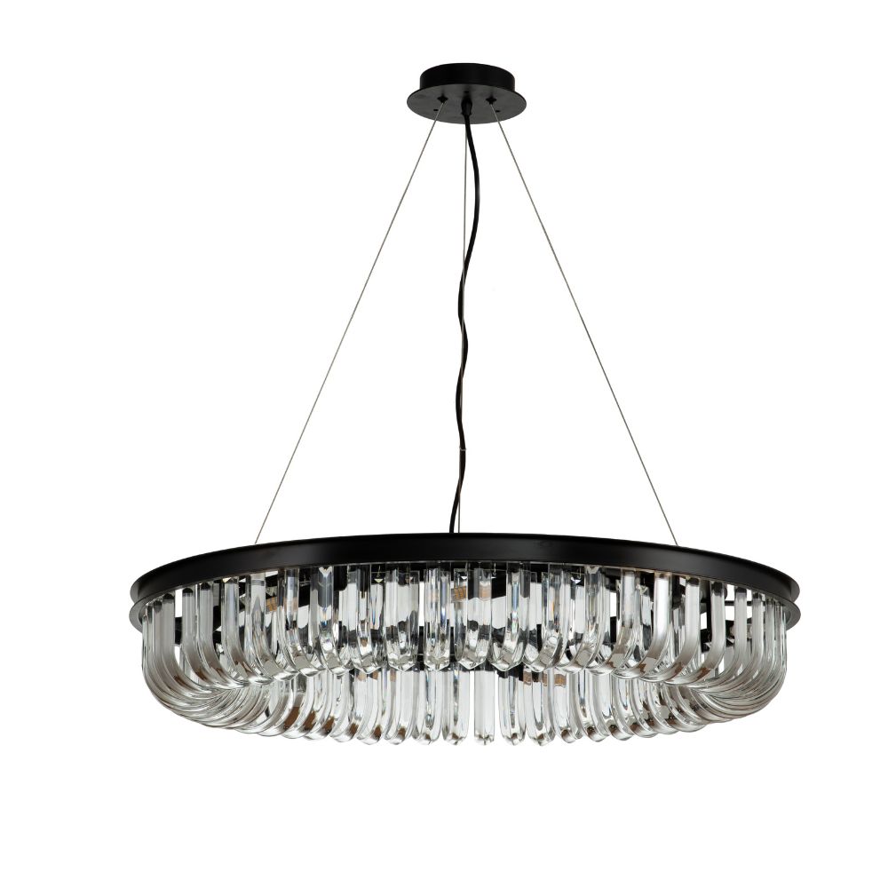 Libra Cowdray Glass Droplet Circular Pendant Chandelier