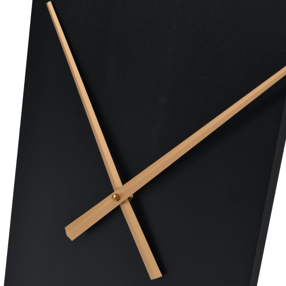 Libra Dakota Black Panel Wall Clock in Gold