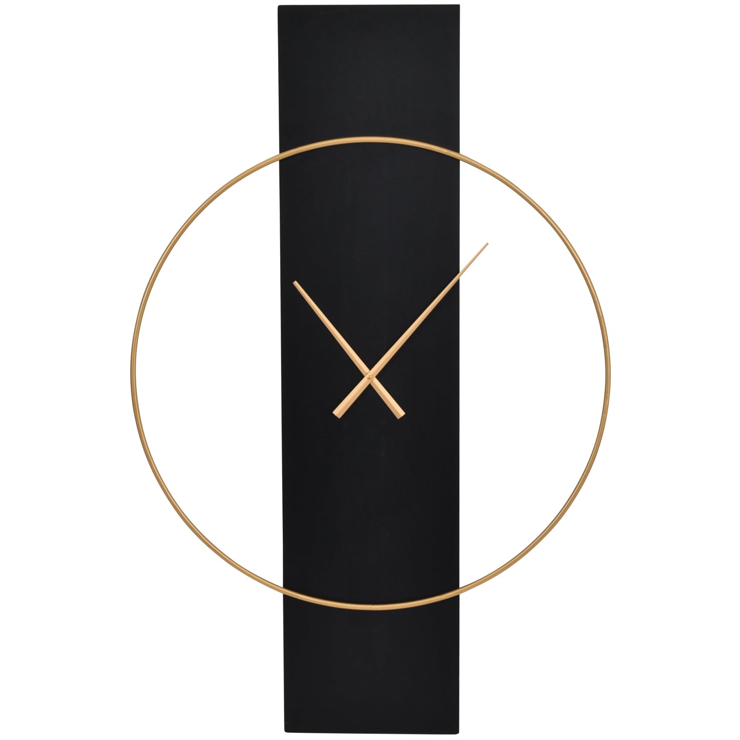 Libra Dakota Black Panel Wall Clock in Gold