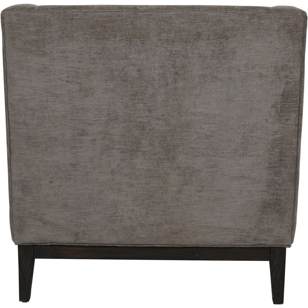 Libra Midnight Mayfair Collection - Theodore Buttoned Armchair in Warm Grey