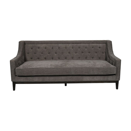 Libra Midnight Mayfair Collection - Theodore Buttoned Sofa in Warm Grey