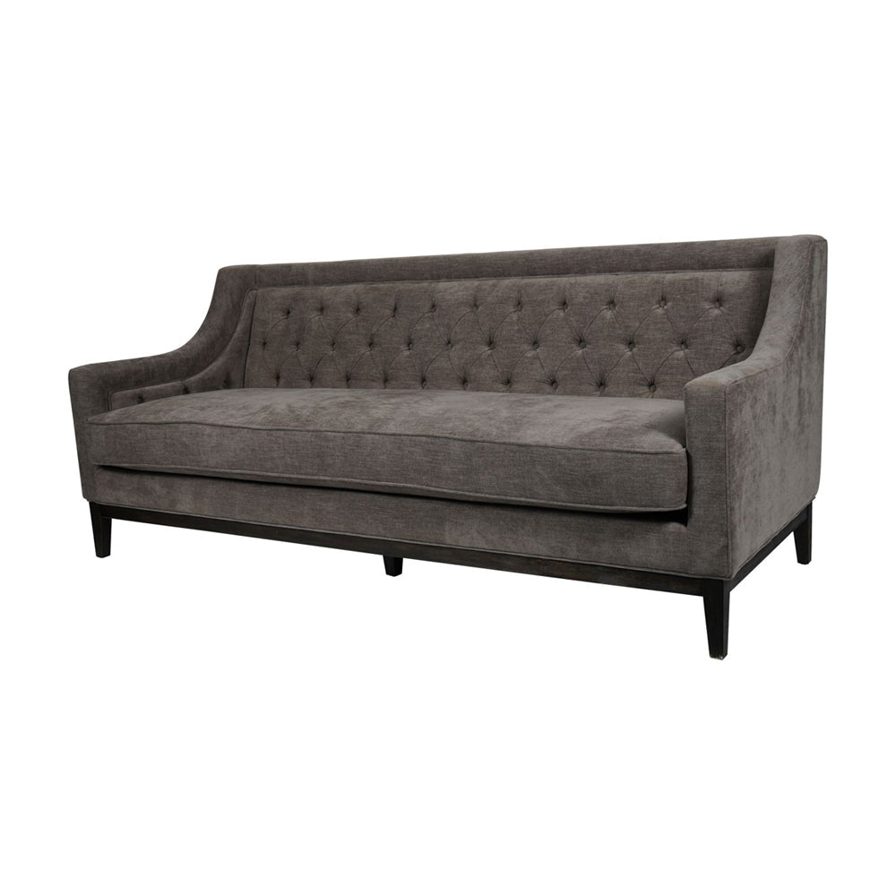 Libra Midnight Mayfair Collection - Theodore Buttoned Sofa in Warm Grey