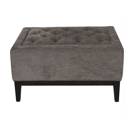 Libra Midnight Mayfair Collection - Theodore Buttoned Stool in Warm Grey