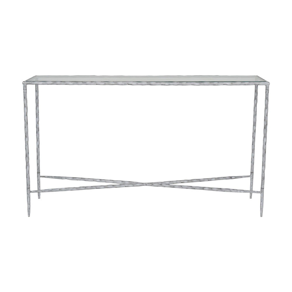 Libra Calm Neutral Collection - Patterdale Hand Forged Console Table in Chalk White