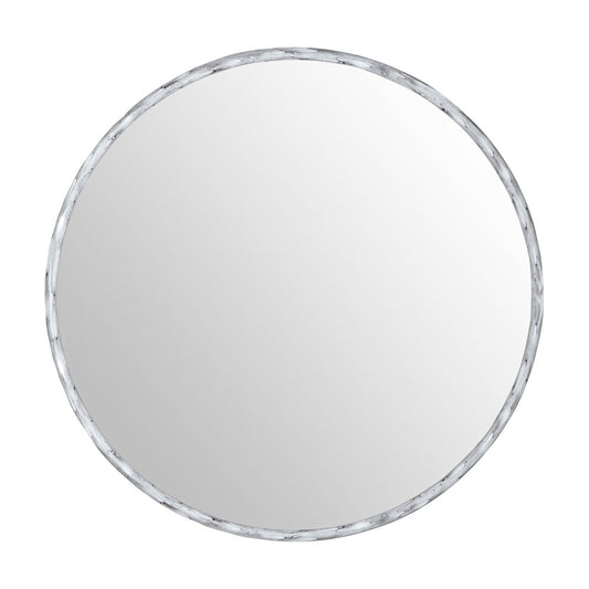 Libra Calm Neutral Collection - Patterdale Round Mirror in Chalk White