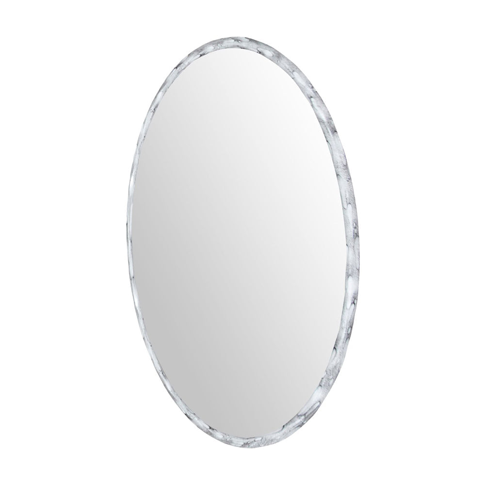 Libra Calm Neutral Collection - Patterdale Round Mirror in Chalk White