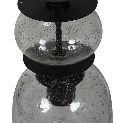 Libra Calm Neutral Collection - Astro Lunar Pendant in Clear Bubbled Glass