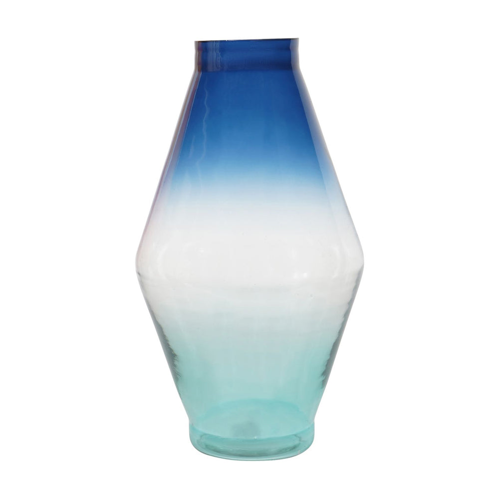 Libra Urban Botanic Collection - Elise Ocean Blue Ombre Large Glass Vase