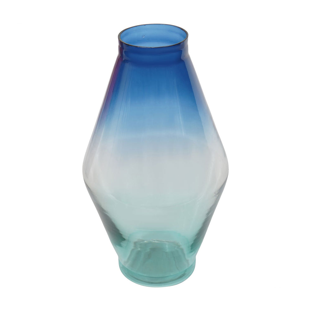 Libra Urban Botanic Collection - Elise Ocean Blue Ombre Large Glass Vase