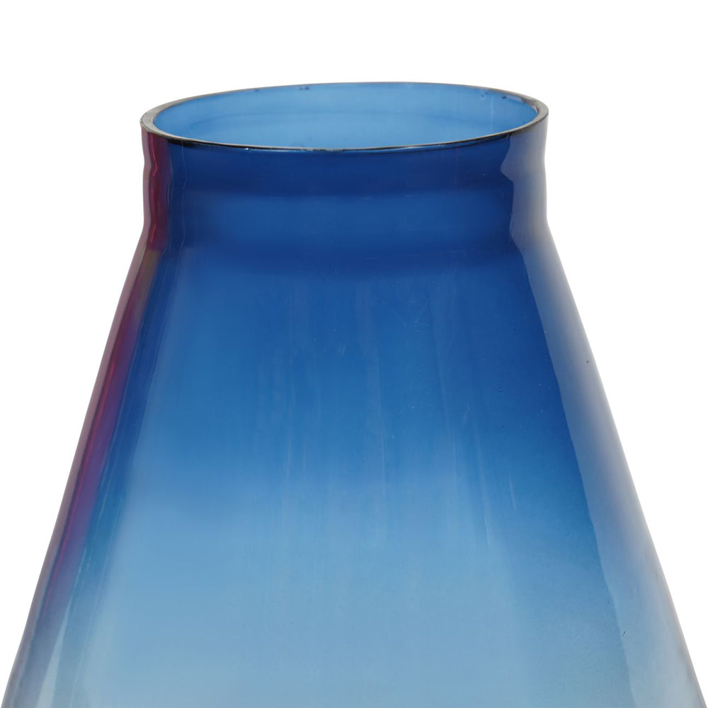 Libra Urban Botanic Collection - Elise Ocean Blue Ombre Large Glass Vase