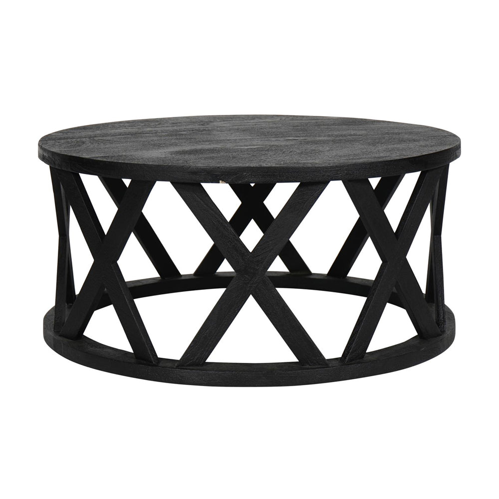 Libra Calm Neutral Collection - Cali Solid Wooden Coffee Table in Black
