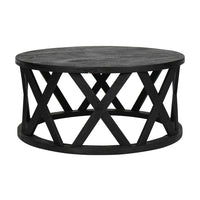 Libra Calm Neutral Collection - Cali Solid Wooden Coffee Table in Black
